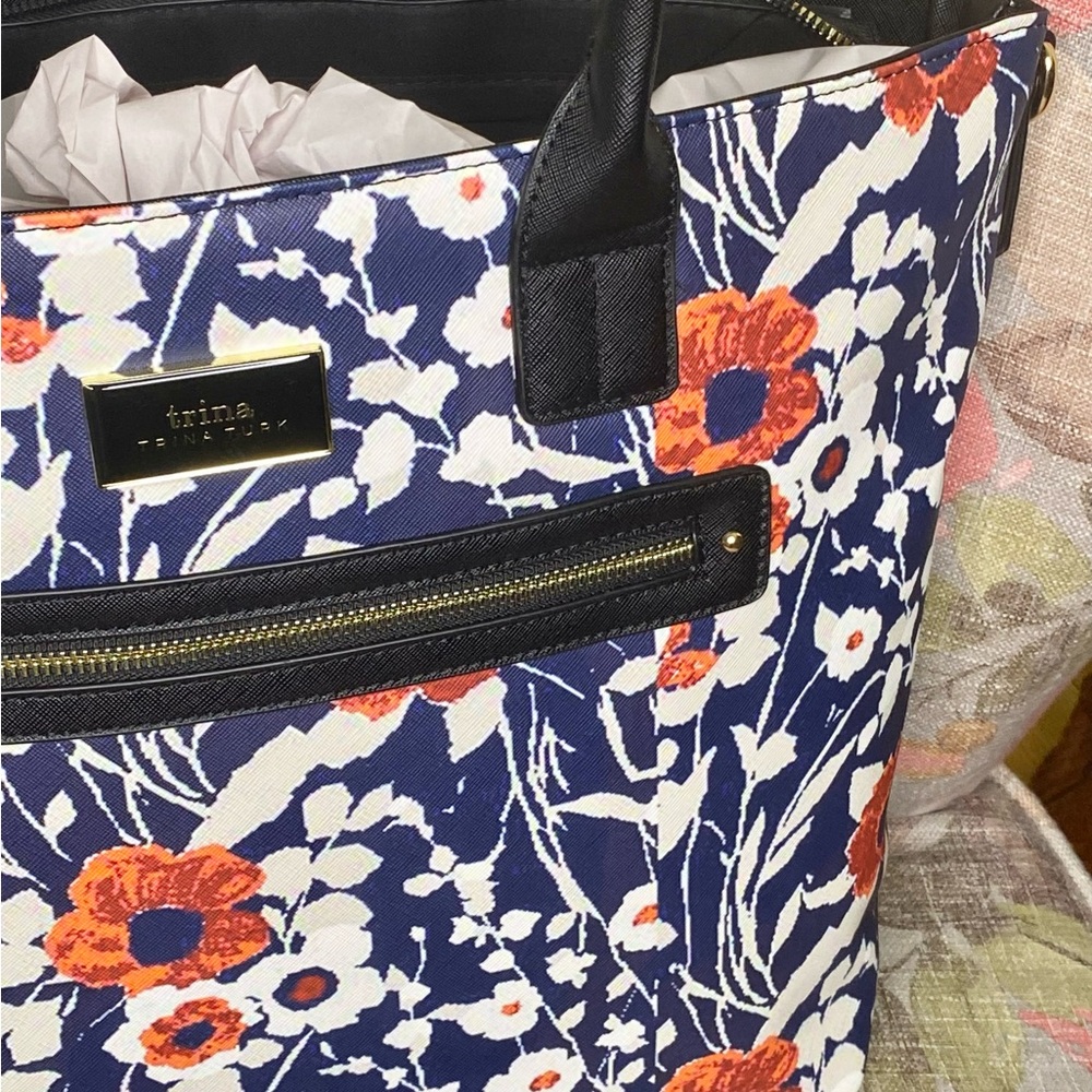 Trina Turk Tote/ Satchel Jardin de Paris Vegan Leather Crossbody NWT Retail $148